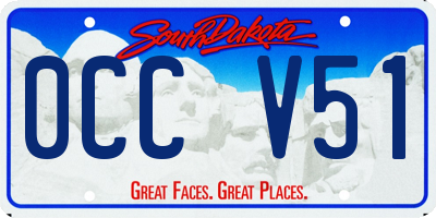 SD license plate 0CCV51