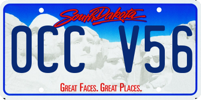 SD license plate 0CCV56