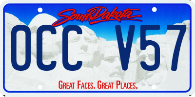 SD license plate 0CCV57