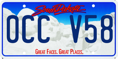 SD license plate 0CCV58