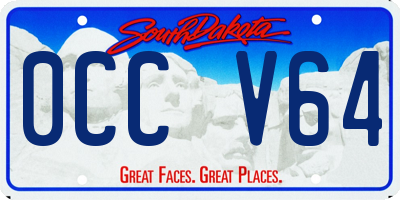 SD license plate 0CCV64