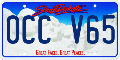 SD license plate 0CCV65