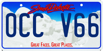 SD license plate 0CCV66