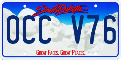 SD license plate 0CCV76