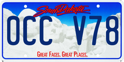 SD license plate 0CCV78