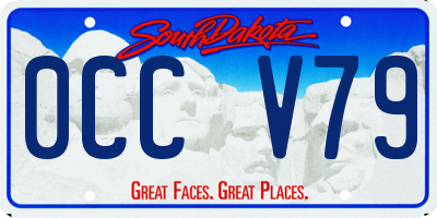 SD license plate 0CCV79