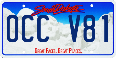 SD license plate 0CCV81