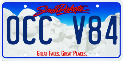 SD license plate 0CCV84