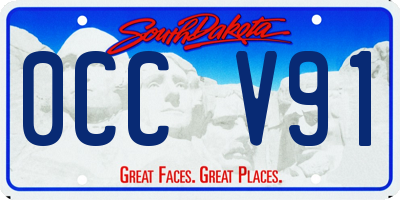 SD license plate 0CCV91