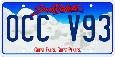 SD license plate 0CCV93