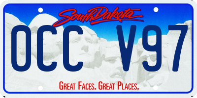 SD license plate 0CCV97