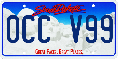 SD license plate 0CCV99
