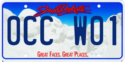 SD license plate 0CCW01