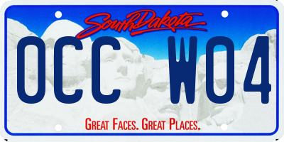 SD license plate 0CCW04