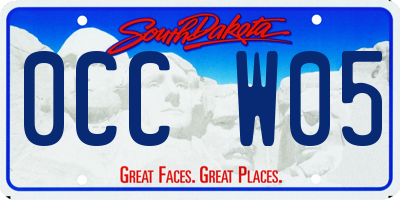 SD license plate 0CCW05