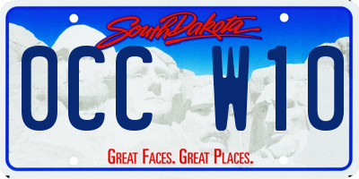 SD license plate 0CCW10