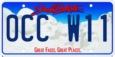 SD license plate 0CCW11