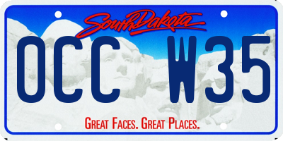 SD license plate 0CCW35
