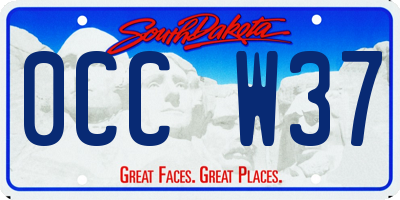 SD license plate 0CCW37