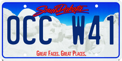 SD license plate 0CCW41