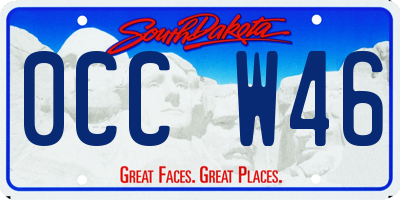 SD license plate 0CCW46