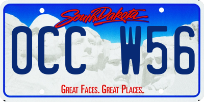 SD license plate 0CCW56