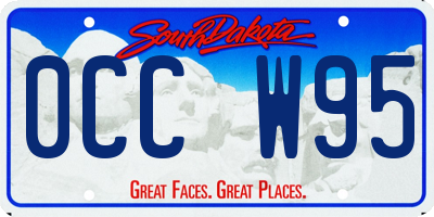 SD license plate 0CCW95