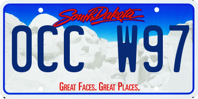 SD license plate 0CCW97