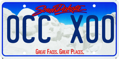 SD license plate 0CCX00