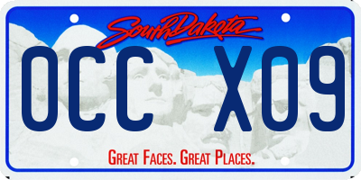 SD license plate 0CCX09