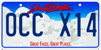 SD license plate 0CCX14