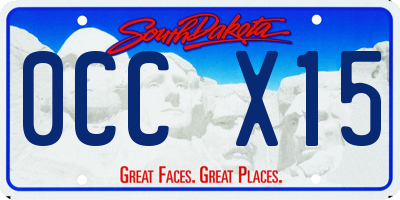 SD license plate 0CCX15
