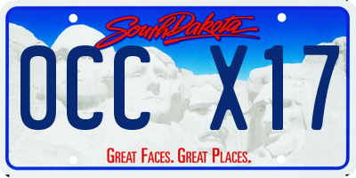 SD license plate 0CCX17
