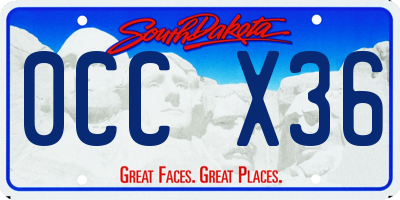 SD license plate 0CCX36