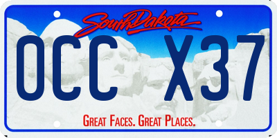 SD license plate 0CCX37
