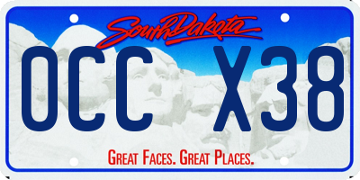 SD license plate 0CCX38