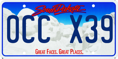 SD license plate 0CCX39