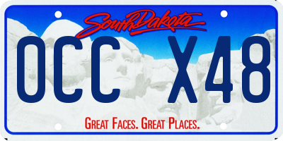 SD license plate 0CCX48