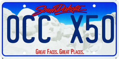 SD license plate 0CCX50