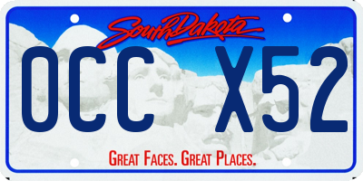 SD license plate 0CCX52