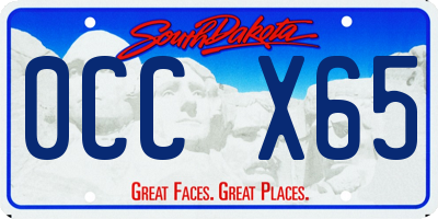 SD license plate 0CCX65