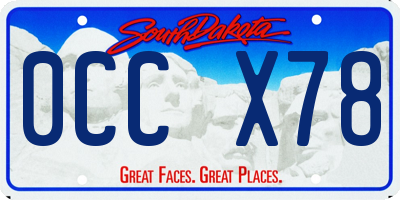 SD license plate 0CCX78