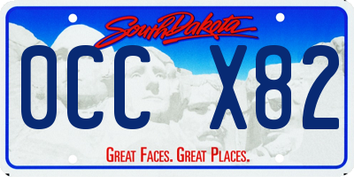 SD license plate 0CCX82