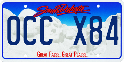 SD license plate 0CCX84
