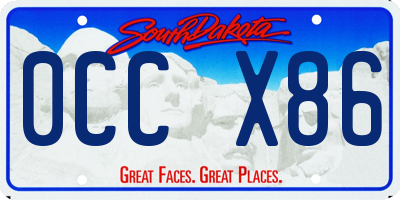SD license plate 0CCX86