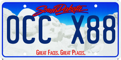SD license plate 0CCX88