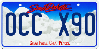 SD license plate 0CCX90