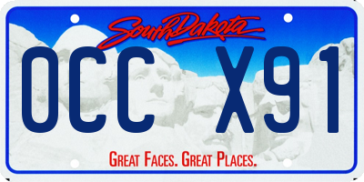 SD license plate 0CCX91