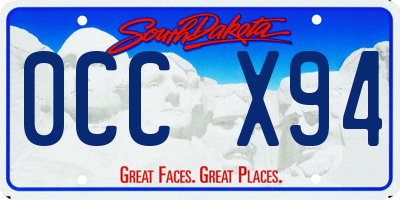 SD license plate 0CCX94