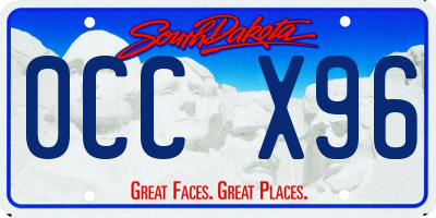 SD license plate 0CCX96
